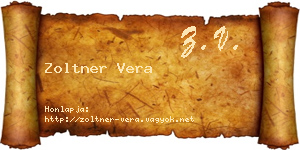 Zoltner Vera névjegykártya
